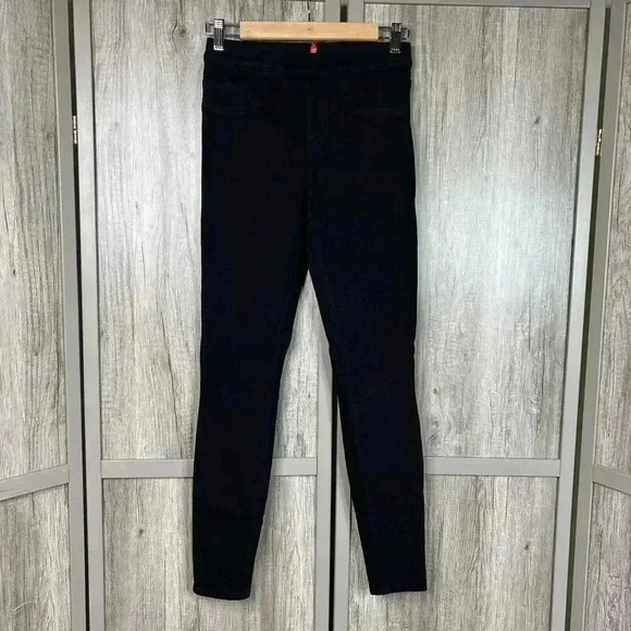 Spanx Pants Small Tall Skinny Tummy Control Shaping Black Color Sz S - Picture 1 of 9